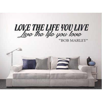Texte mural - Love the life you live